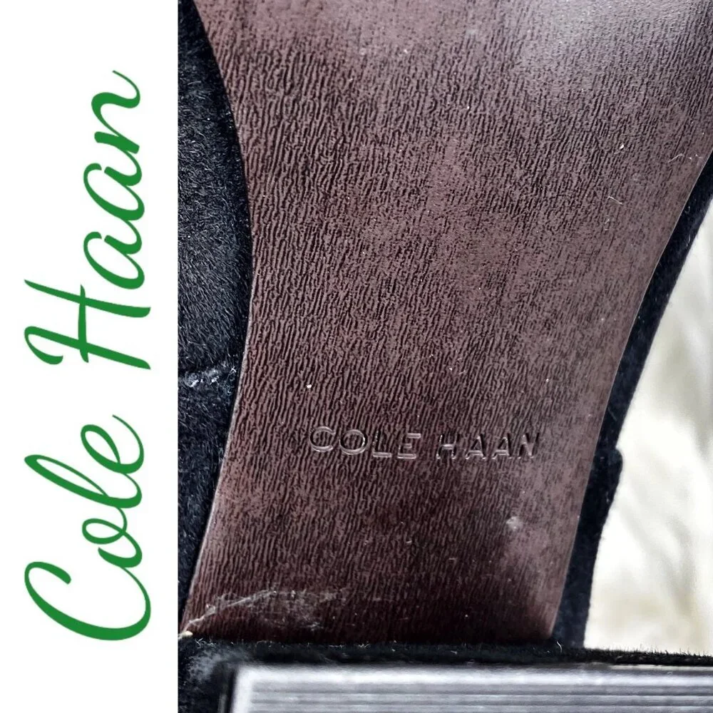 COLE HAAN DARCIA Over-the-Knee Black Suede Boot, Size 7